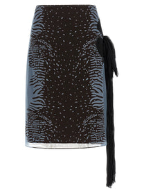 Ferragamo Georgette Skirt Gold