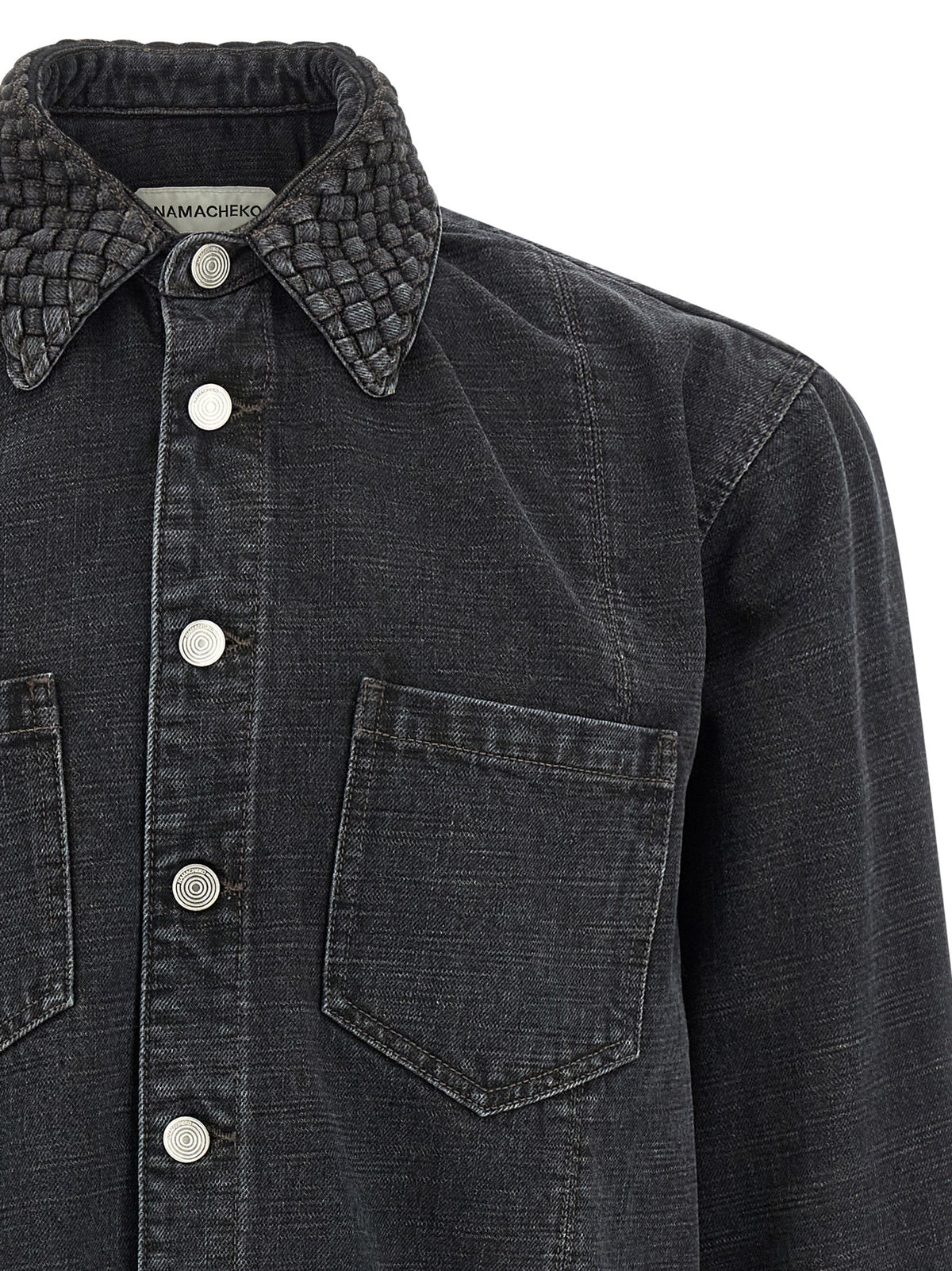 NAMACHEKO Gervis Braided Shirt Black, view 3