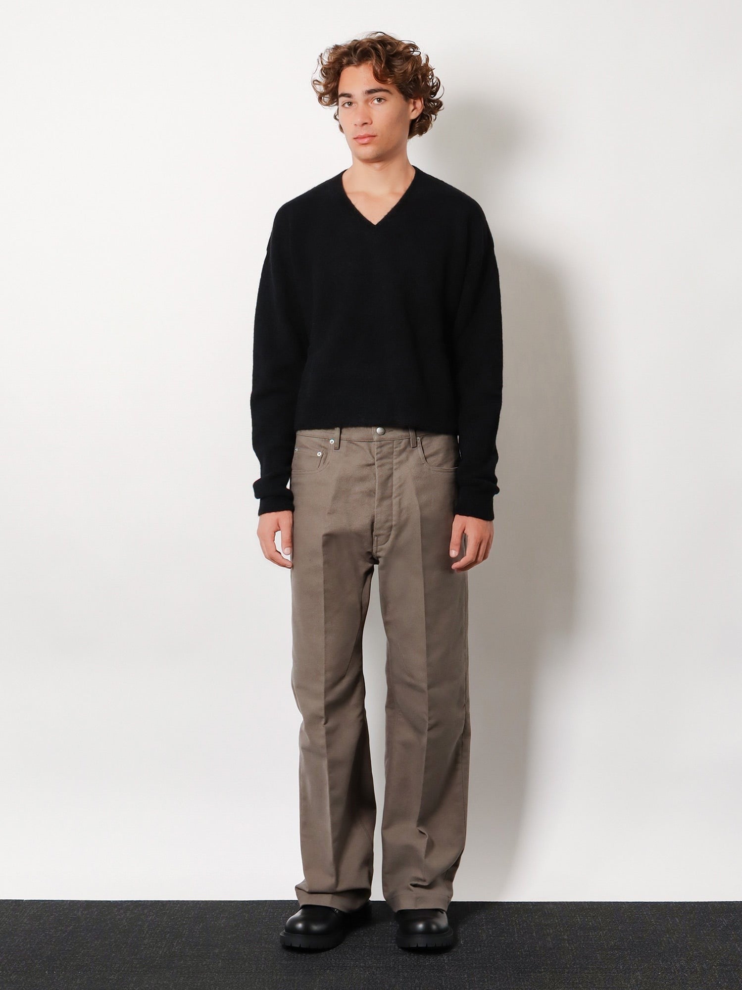 Rick Owens Men's Geth Certified Cotton Trousers Grey