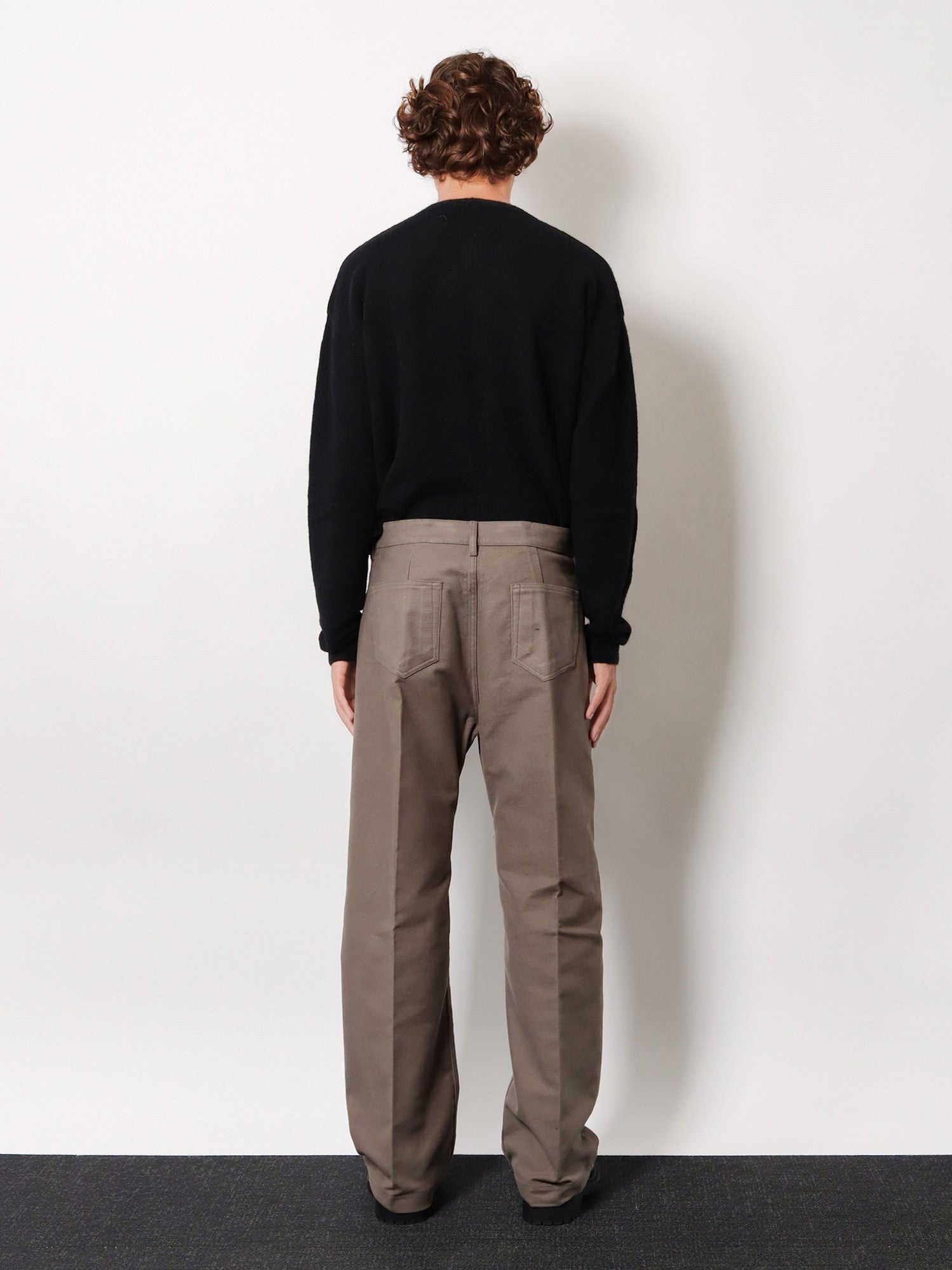 Rick Owens Men's Geth Certified Cotton Trousers Grey