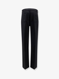 Rick Owens Men's Geth Jeans Wool Trousers Black