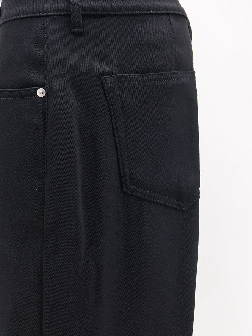 Rick Owens Men's Geth Jeans Wool Trousers Black