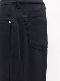 Rick Owens Men's Geth Jeans Wool Trousers Black