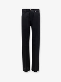 Rick Owens Men's Geth Jeans Wool Trousers Black