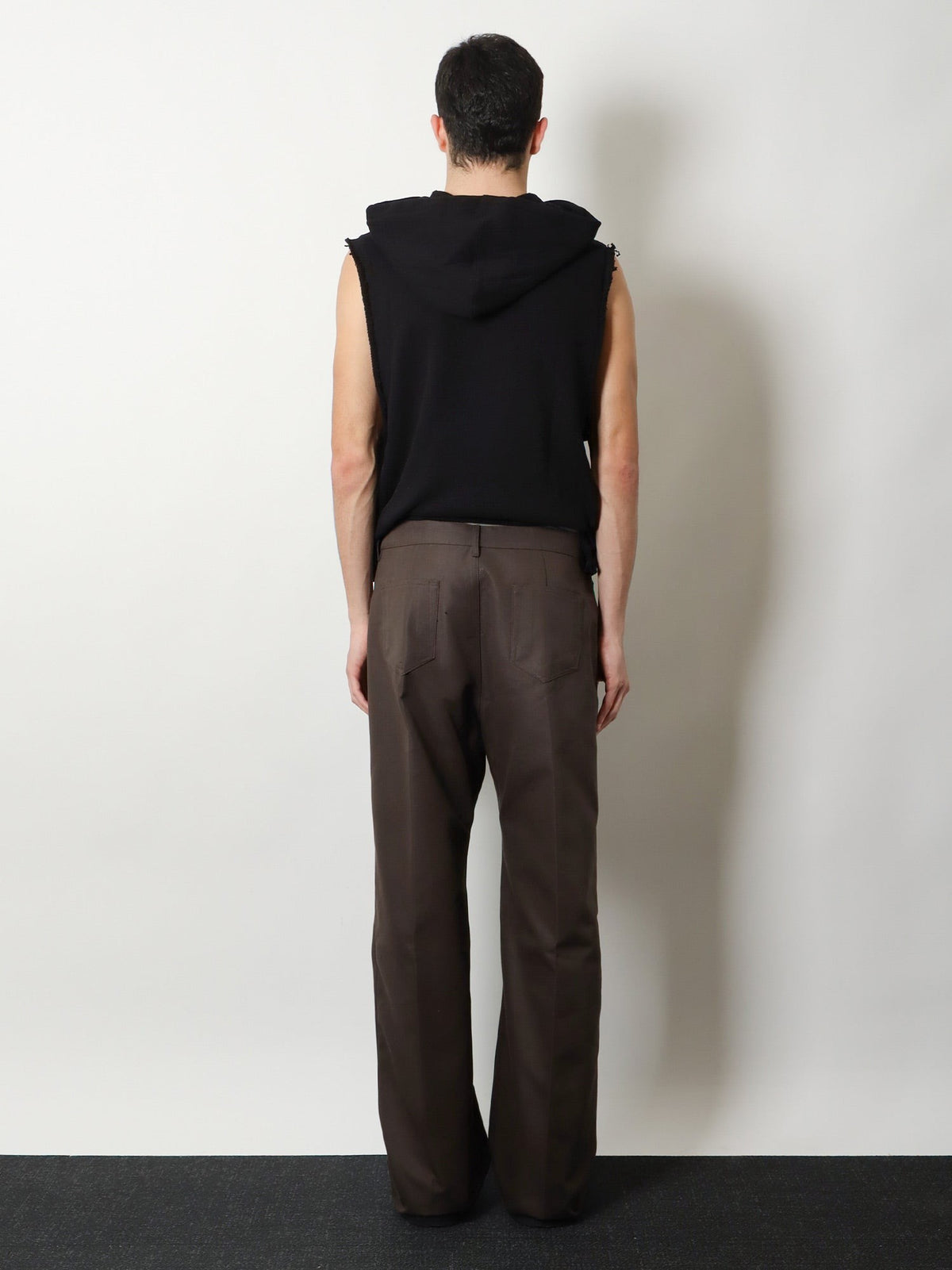 Rick Owens Men's Geth Recycled Material Trousers Grey, view 3