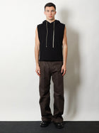 Rick Owens Men's Geth Recycled Material Trousers Grey, view 2