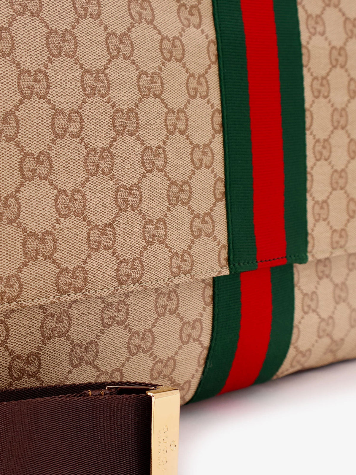 Gucci Men's GG Canvas Crossbody Bag Beige, view 5
