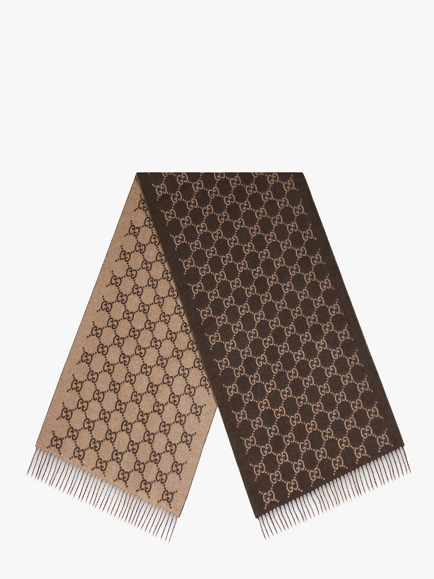 Gucci Men's GG Cashmere Scarf Beige