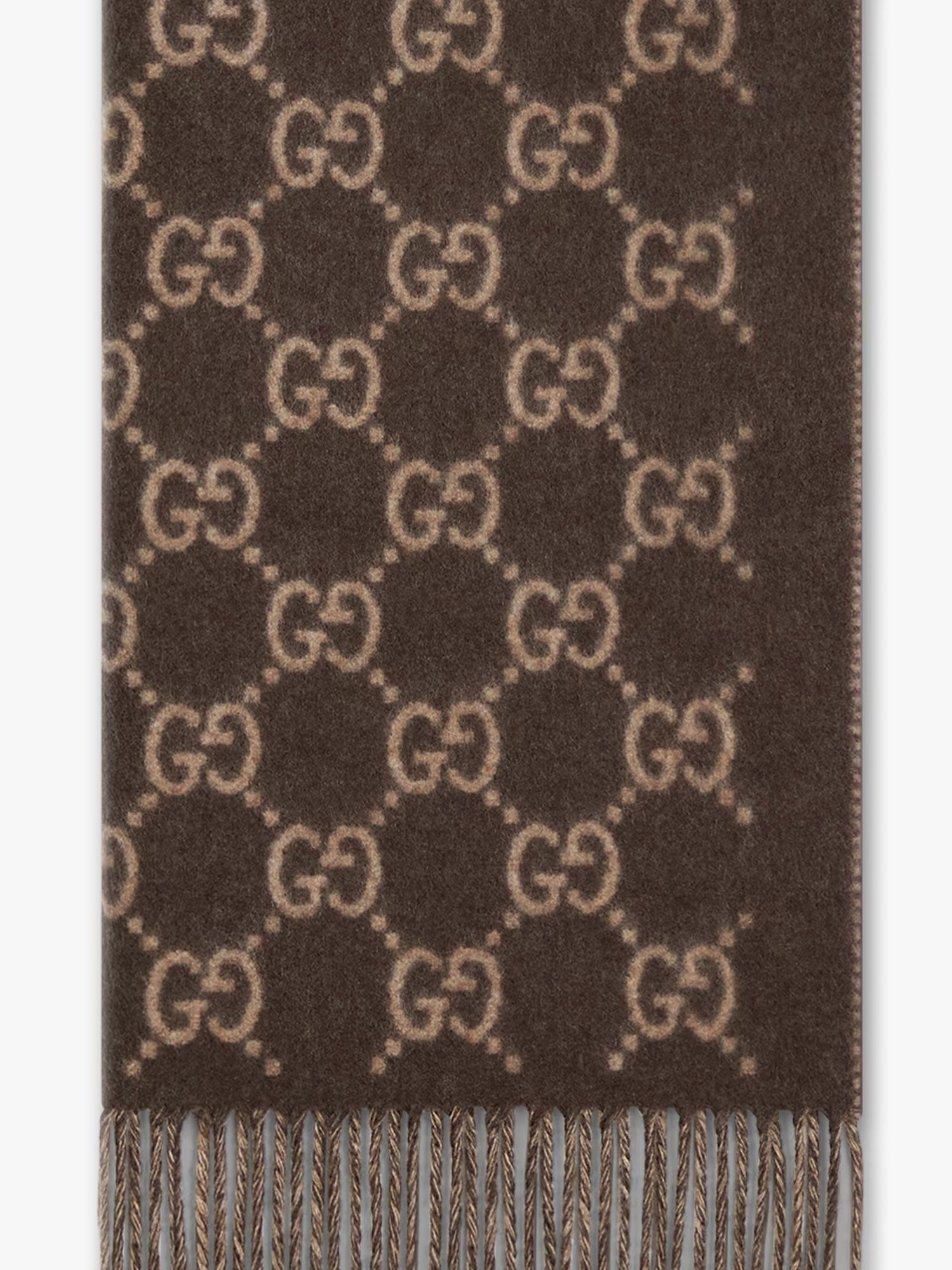 Gucci Men's GG Cashmere Scarf Beige