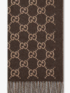 Gucci Men's GG Cashmere Scarf Beige, view 2