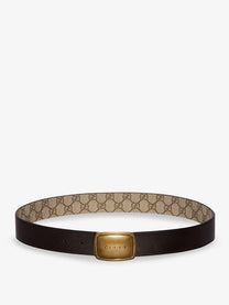 Gucci Men's GG Coated Canvas Belt Brown