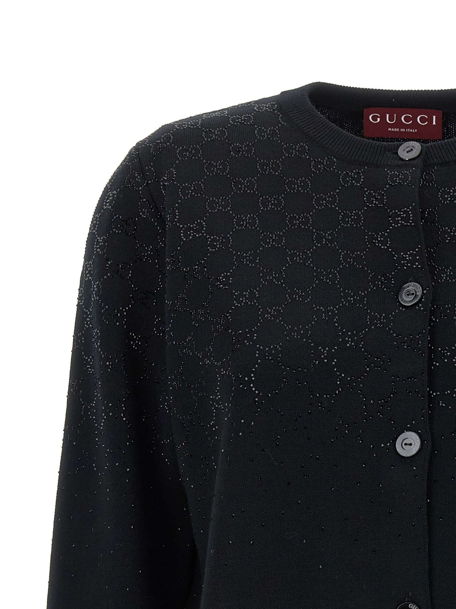 Gucci GG Crystal Cardigan Black