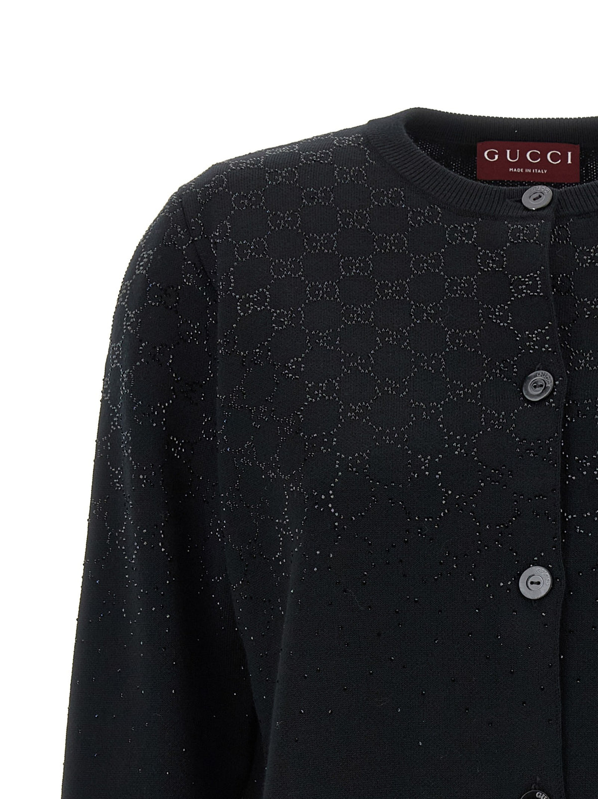 Gucci GG Crystal Cardigan Black, view 3