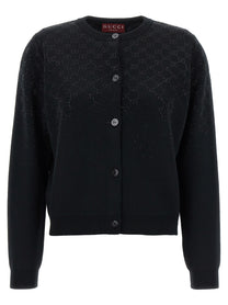 Gucci GG Crystal Cardigan Black
