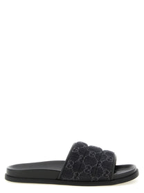 Gucci GG Denim Slides Black