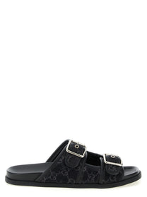 Gucci GG Denim Slides Black