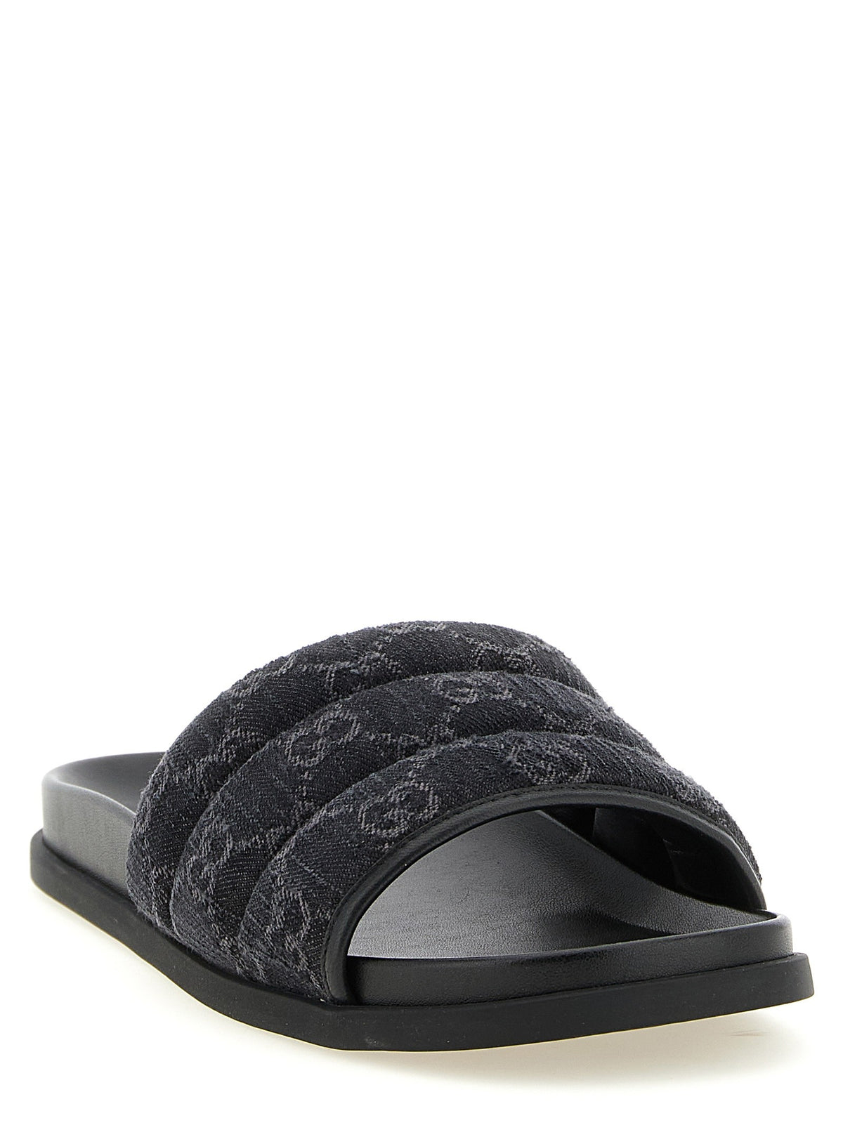 Gucci GG Denim Slides Black