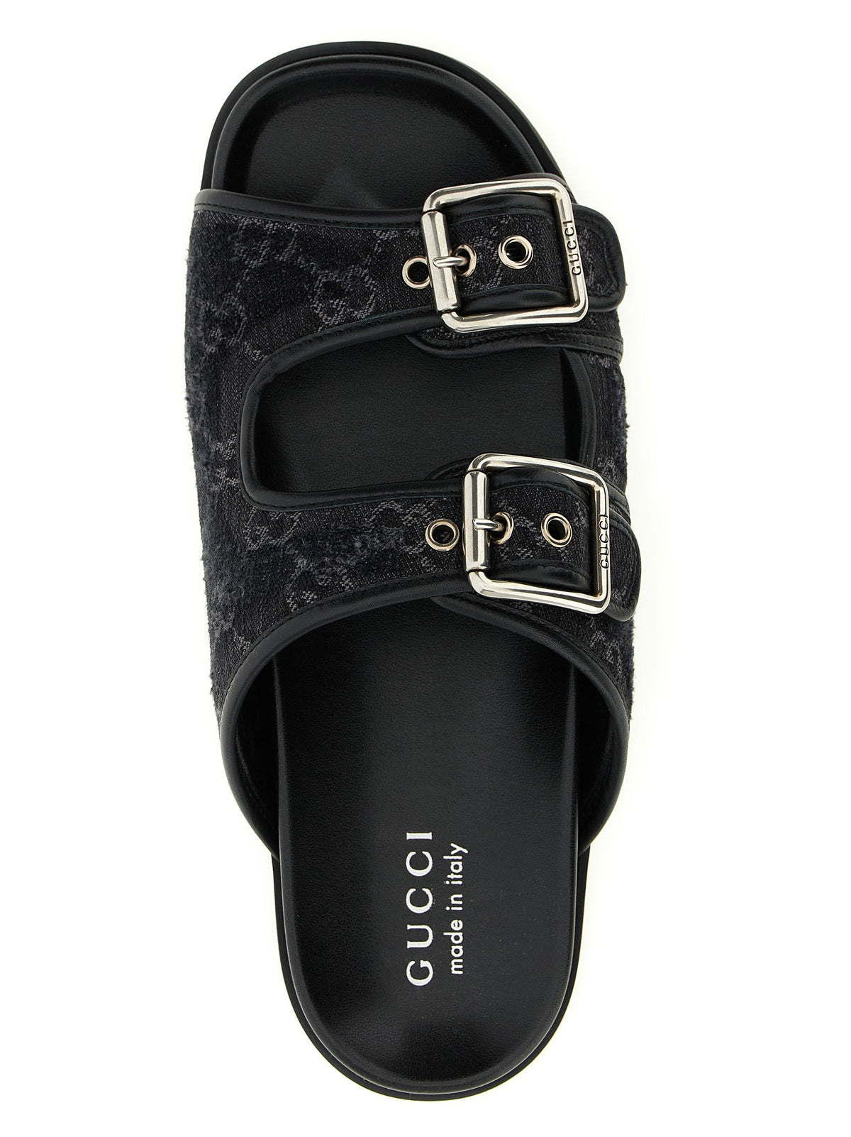 Gucci GG Denim Slides Black