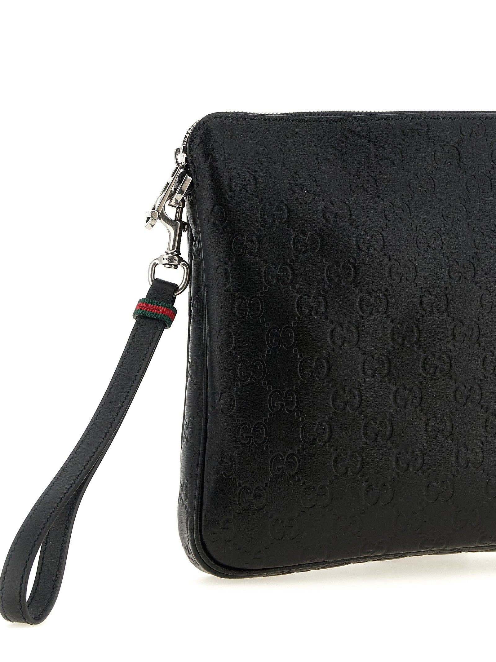 Gucci GG Emblem Medium Shoulder Bag Black