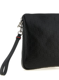 Gucci GG Emblem Medium Shoulder Bag Black