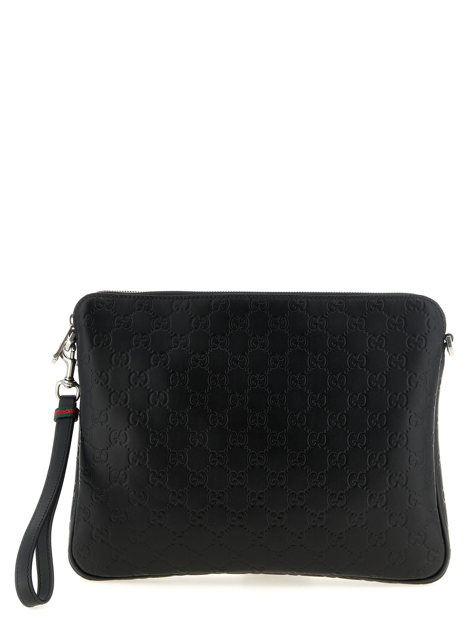 Gucci GG Emblem Medium Shoulder Bag Black