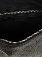 Gucci Men's Leather GG Emblem Crossbody Bag Black, view 4