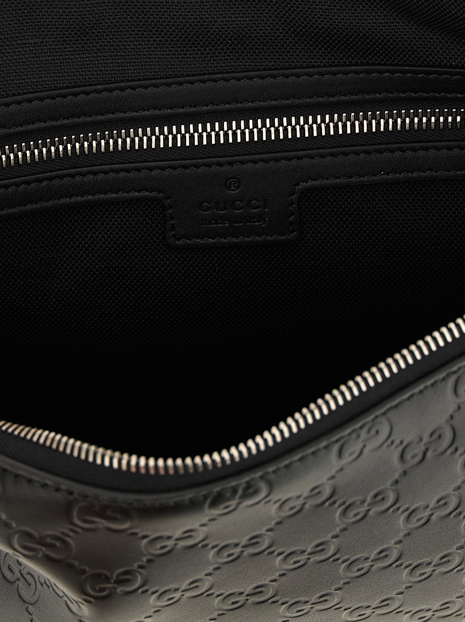 Gucci GG Emblem Medium Shoulder Bag Black