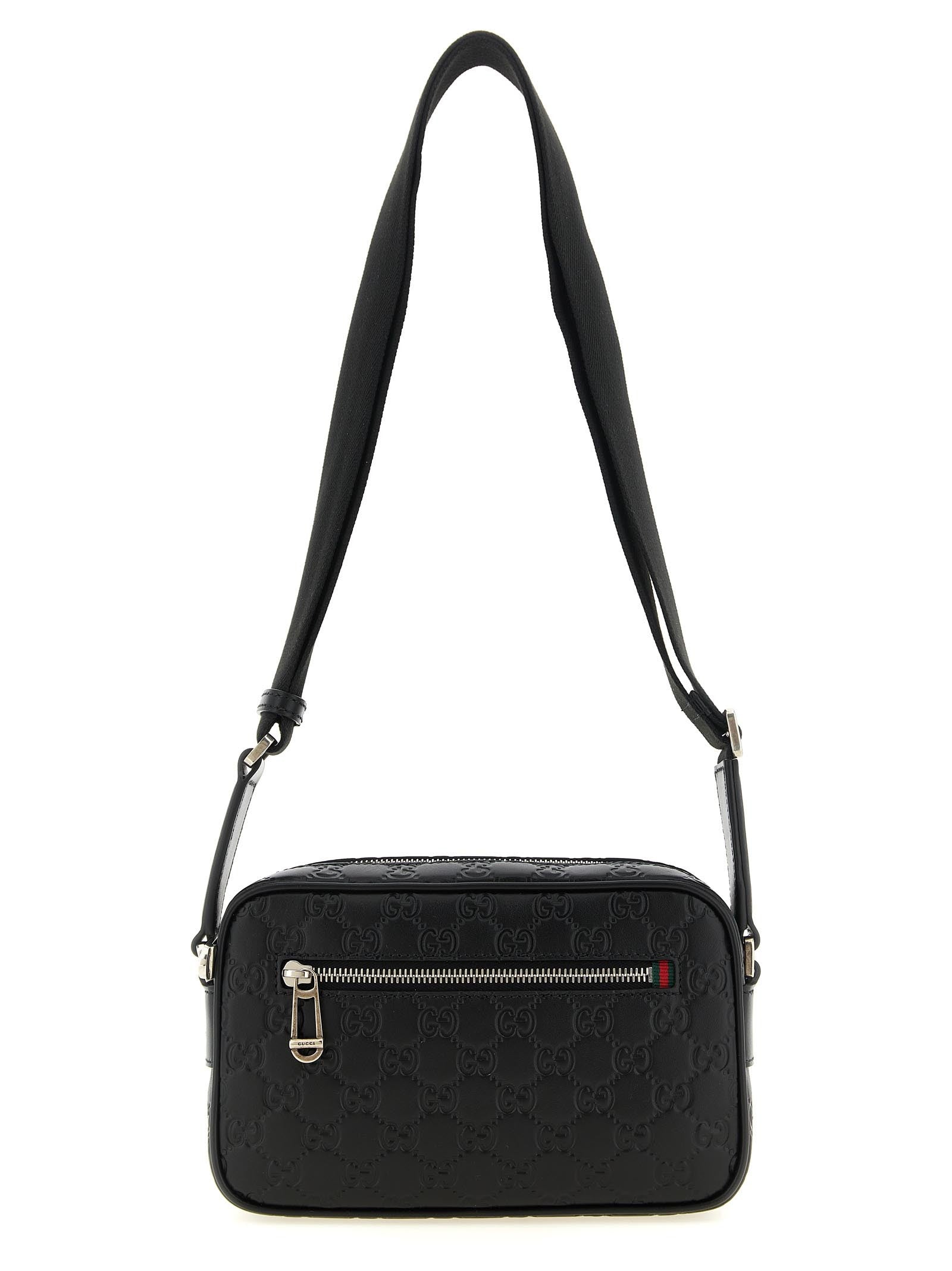Gucci GG Emblem Small Crossbody Bag Black