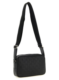 Gucci GG Emblem Small Crossbody Bag Black