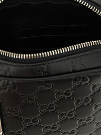 Gucci GG Emblem Small Crossbody Bag Black