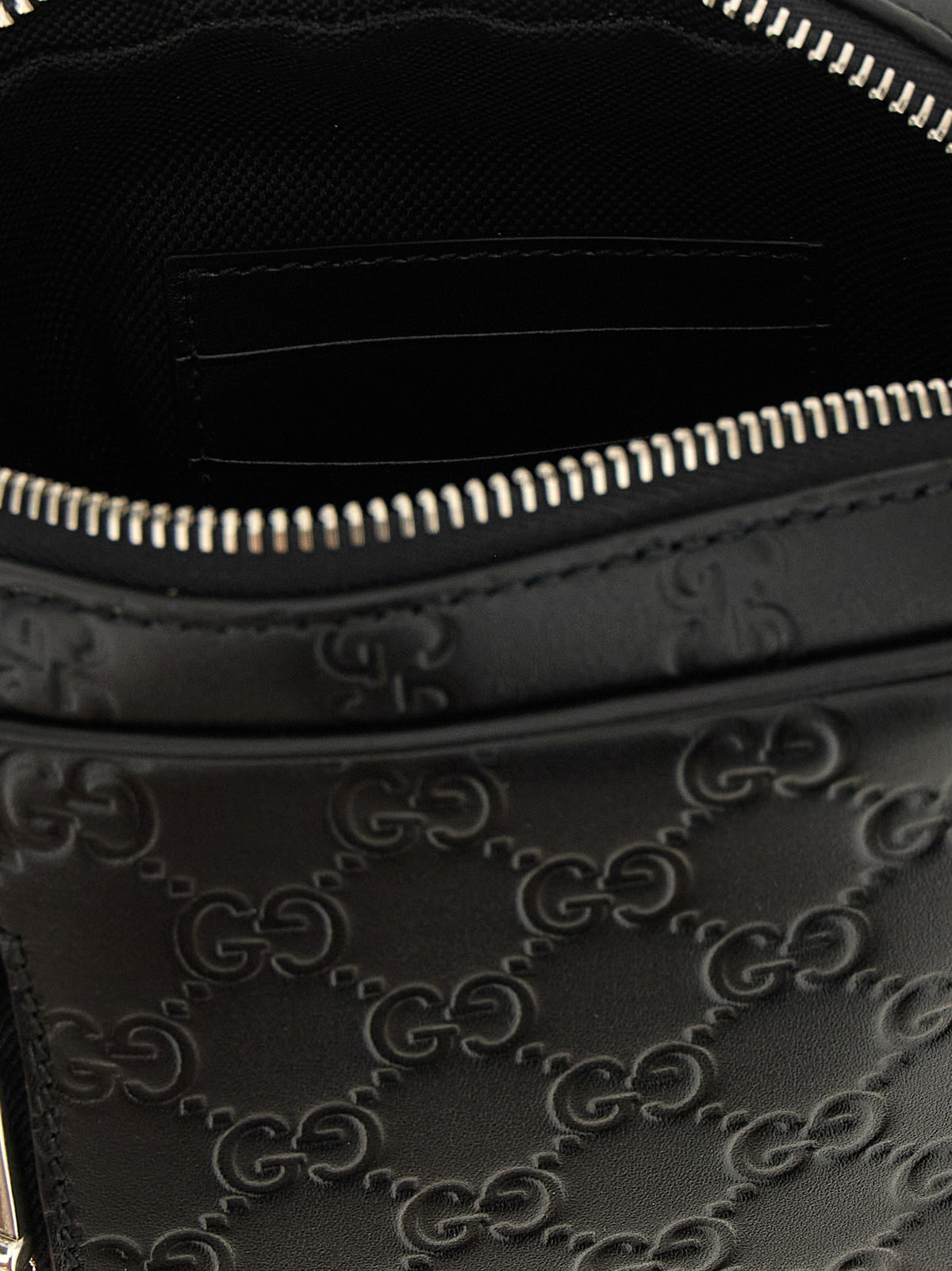 Gucci GG Emblem Small Crossbody Bag Black, view 4