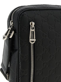 Gucci GG Emblem Small Crossbody Bag Black