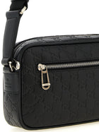 Gucci GG Emblem Small Crossbody Bag Black, view 3