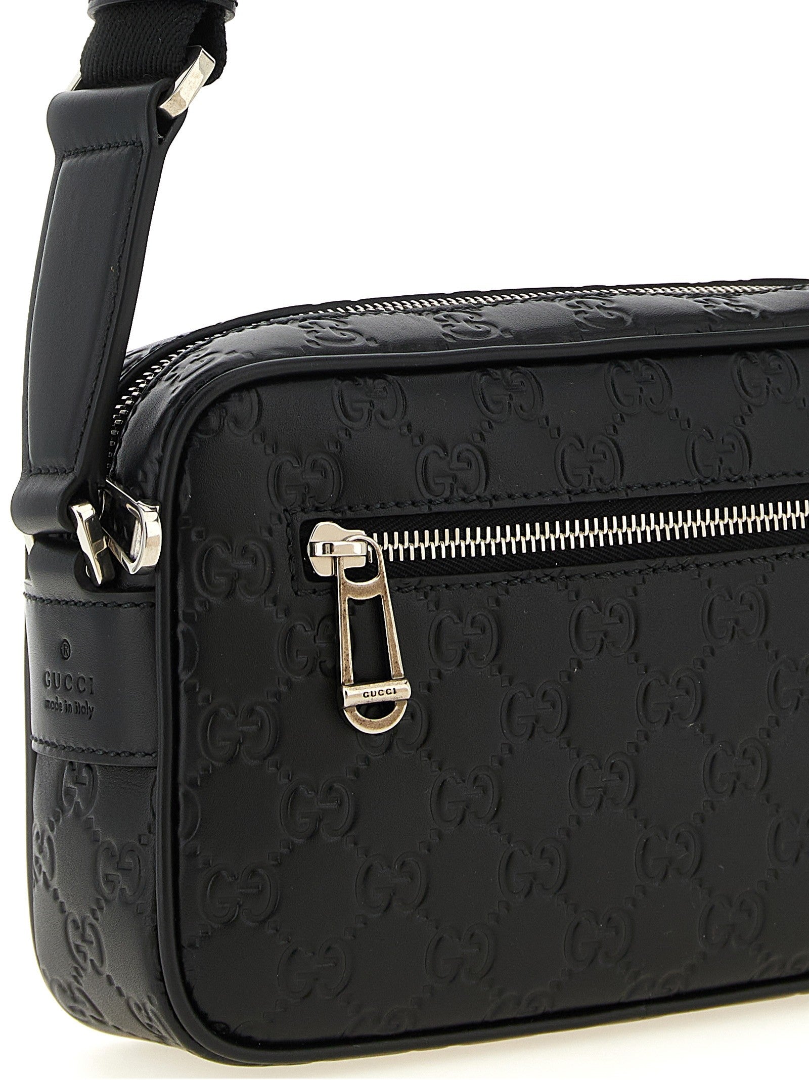 Gucci GG Emblem Small Crossbody Bag Black