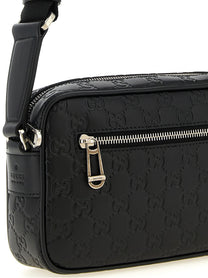 Gucci GG Emblem Small Crossbody Bag Black