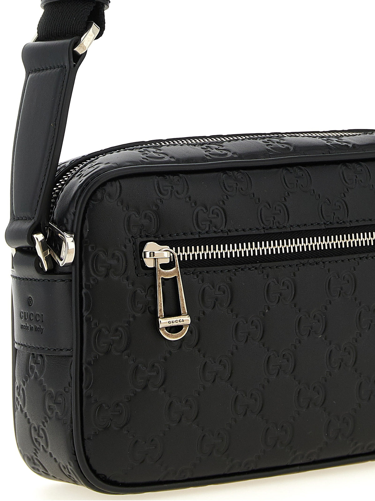 Gucci GG Emblem Small Crossbody Bag Black, view 3