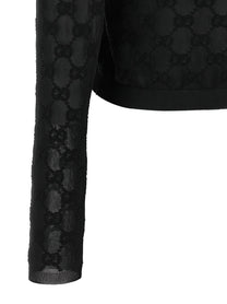 Gucci GG Embroidery Cardigan Black, view 4