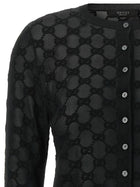 Gucci GG Embroidery Cardigan Black, view 3