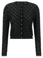 Gucci GG Embroidery Cardigan Black