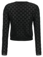 Gucci GG Embroidery Cardigan Black, view 2