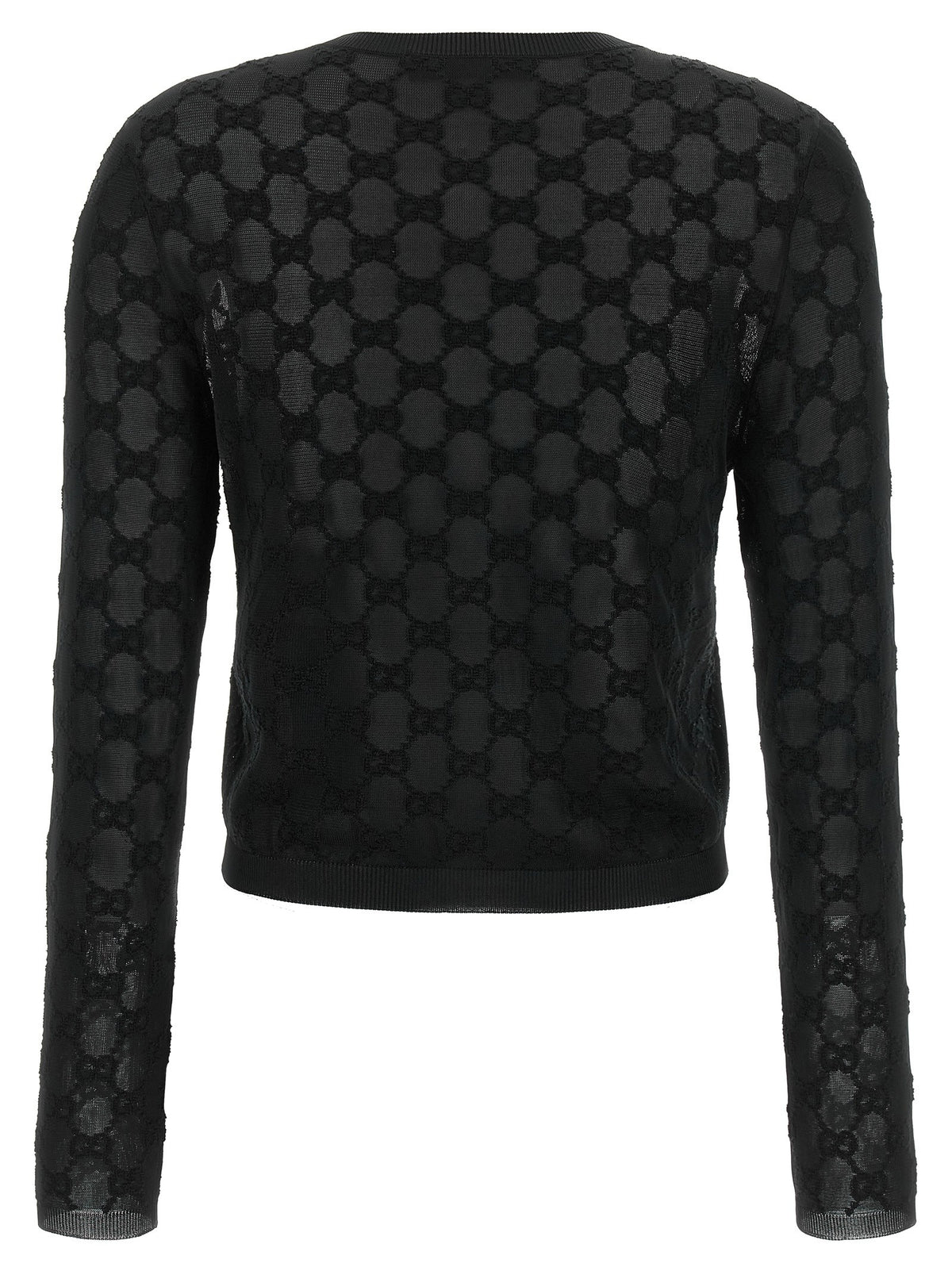 Gucci GG Embroidery Cardigan Black, view 2