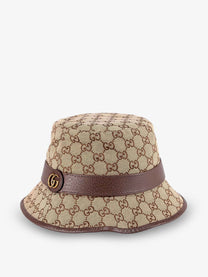 Gucci Men's GG Fabric Fedora Hat Beige