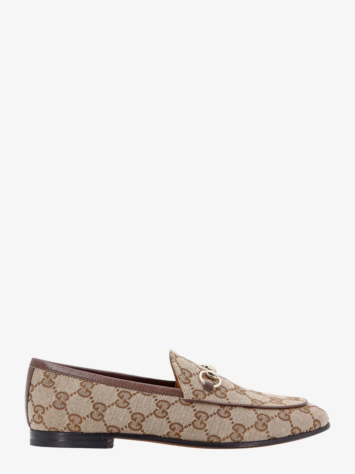 Gucci Women's GG Fabric Jordaan Loafers Beige