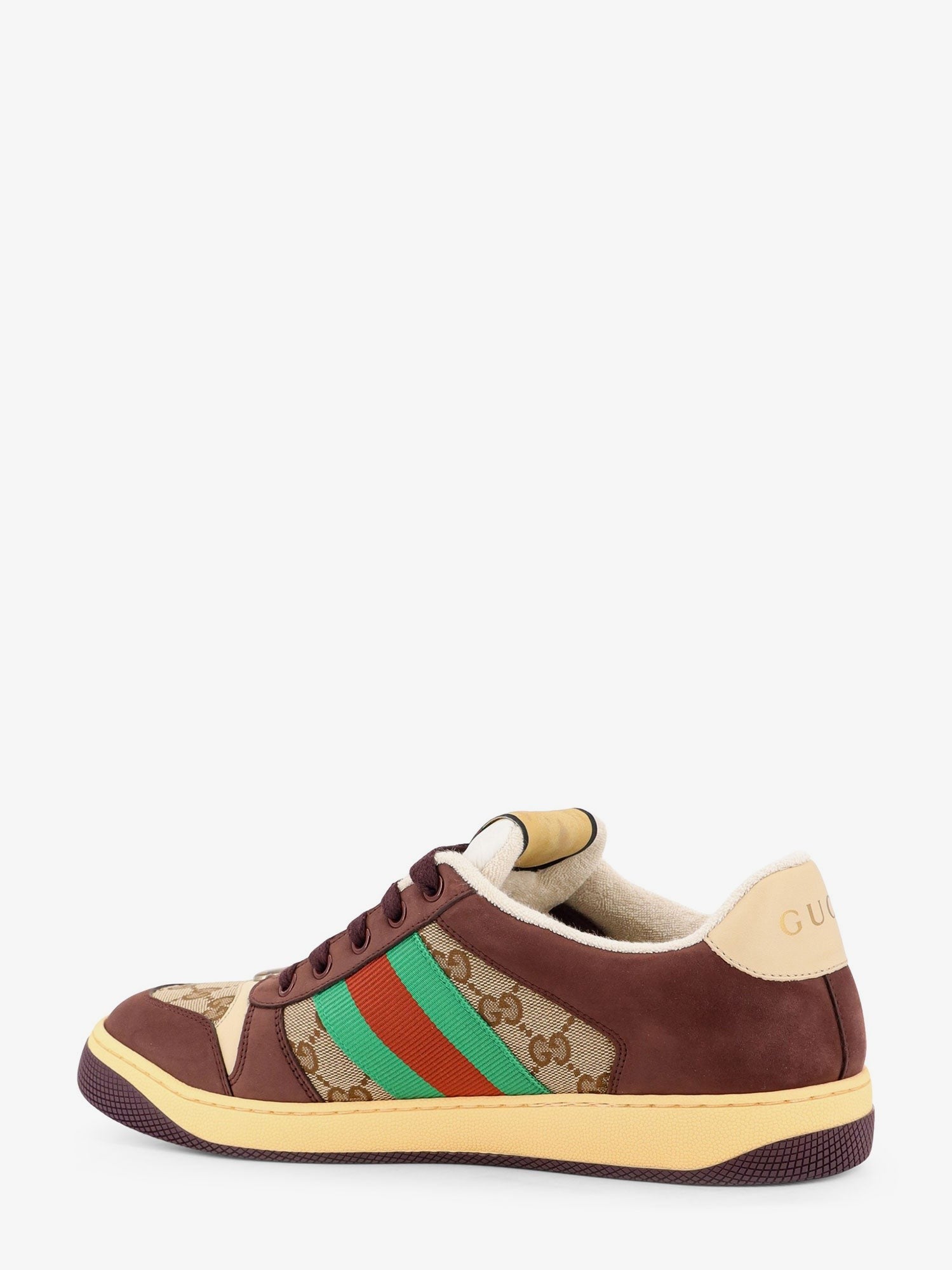 Gucci Men's GG Fabric Leather Sneakers Multicolor