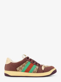 Gucci Men's GG Fabric Leather Sneakers Multicolor