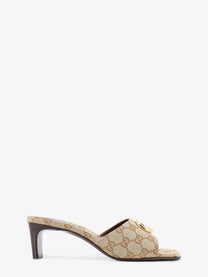 Gucci Women's GG Fabric Sandals Beige