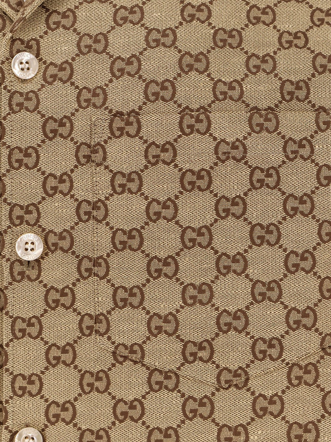 Gucci Men's GG Fabric Shirt Beige