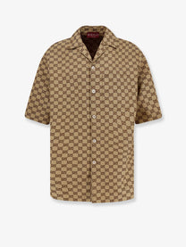 Gucci Men's GG Fabric Shirt Beige
