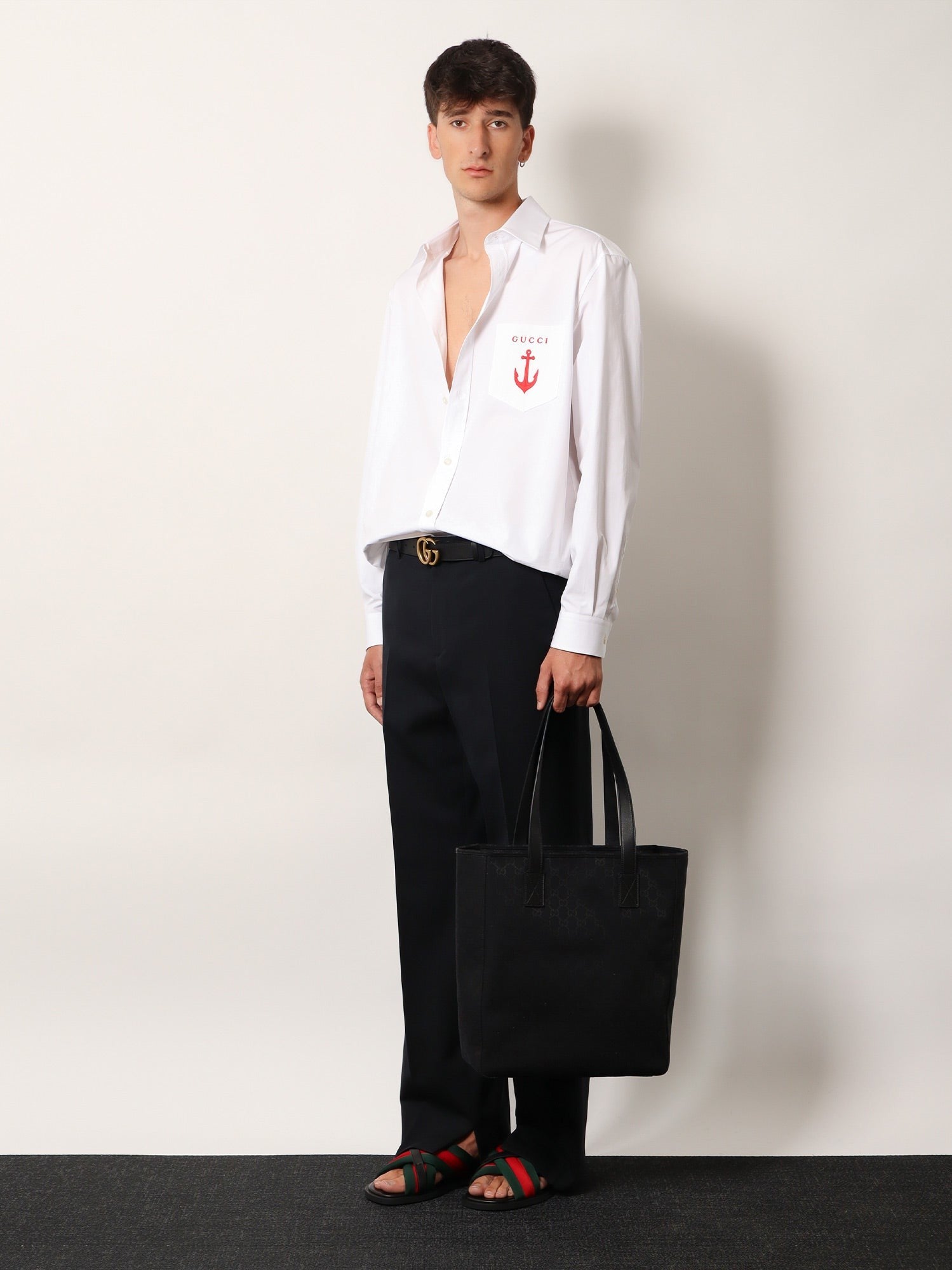 Gucci Men's GG Fabric Shopping Bag Multicolor