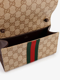 Gucci Women's GG Fabric Shoulder Bag Beige